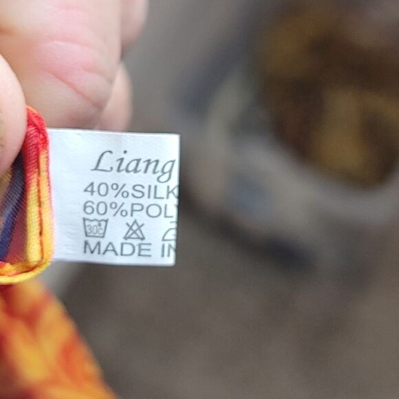 LIANG DIAN Silk Blend Peacock Scarf - Picture 7 of 8